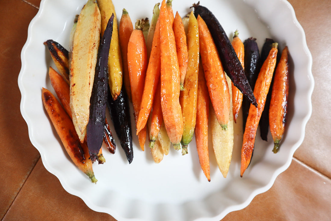 Honey Baked Rainbow Carrots