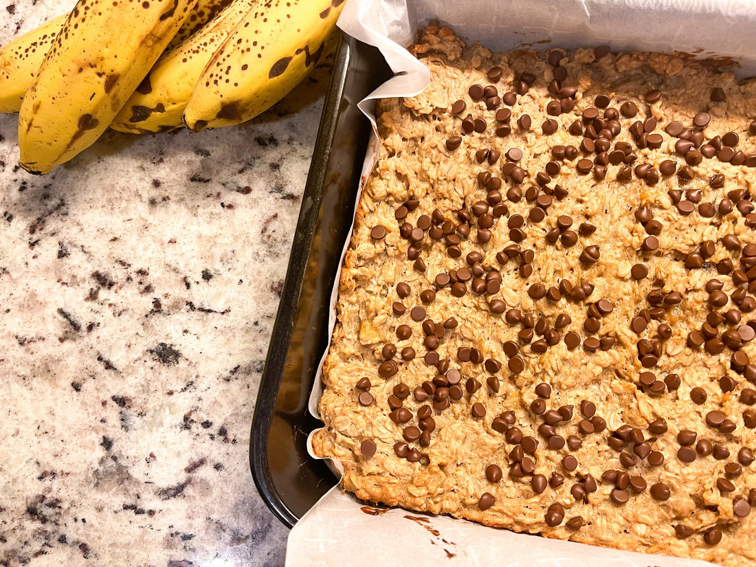 6 Ingredient Banana PB Oat Bars