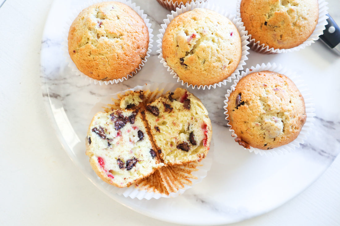 Dark Chocolate Raspberry Muffins