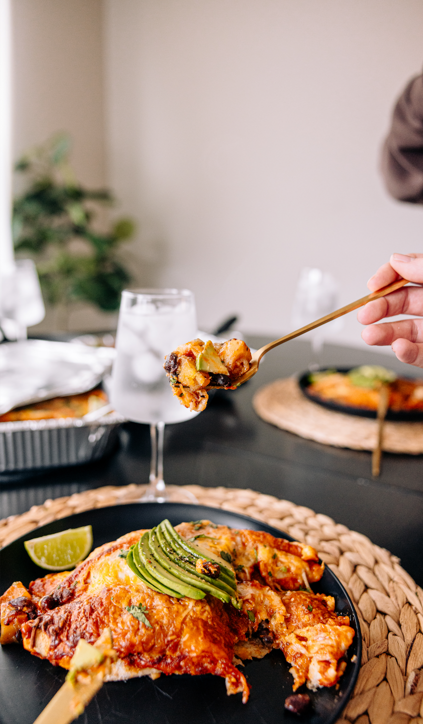 Black Bean & Potato Enchiladas